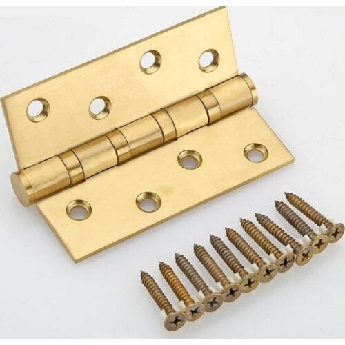 4''X4''X3mm Stainless Steel Gold Mute Door Hinges Heavy Duty Hinges New