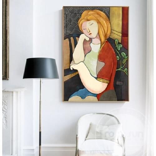 Abstract Creative Modern Canvas Painting Figure posters and print Unique Home decor Art Wall Pictures for Living Room Bedroom