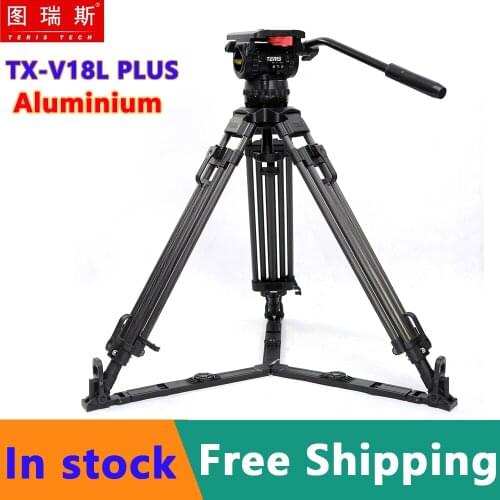 TRIX TERIS V18L Aluminum Heavy Duty Professional Video Camera Tripod Legs With 100mm Bowl Fluid Head For RED C300 BMCC Tilta Rig