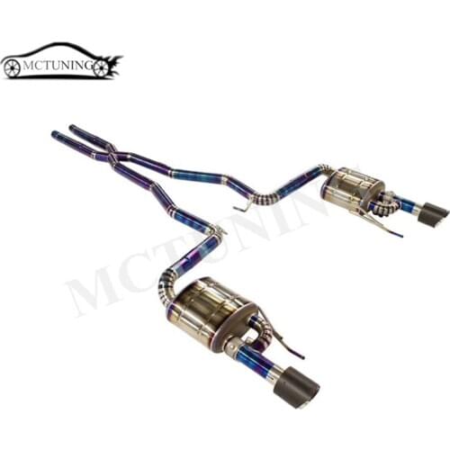 Car Exhaust Muffler Catback Titanium For Mustang 5.0 T All 304 Stainless Steel Valvetronic Catback Exhaust System