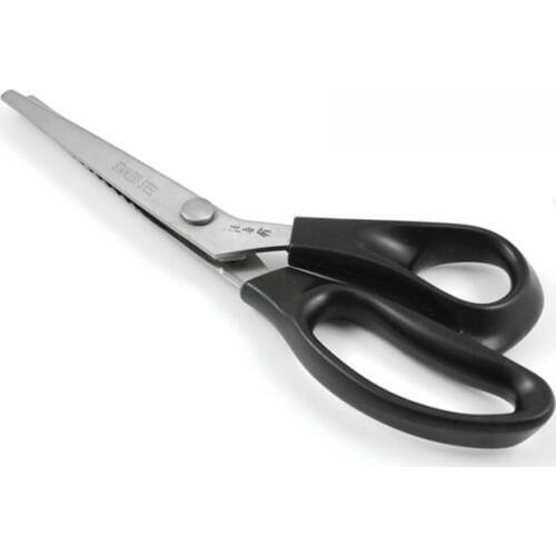 Free shipping stainless steel pinking zigzag scissors professional sewing craft upholstery edge pinking tool
