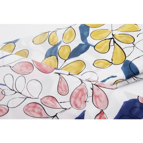 Floral leaf soft vintage fabric Retro style fabric Calico Printed cotton fabric for DIY Bag cloth dress 1order=1meter