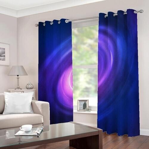 Kids room Modern wallpaper abstract lines starry sky vortex photo Curtains home decoration For Living room Blackout Drapes