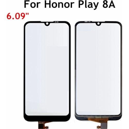 For Huawei Honor Play 8A Touch Screen Glass Panel Sensor Touchpad Front Glass Panel Parts JAT-AL00 touchscreen 6.09"
