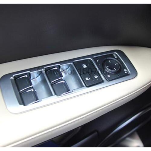 For LEXUS RX 2016 2017 ABS Matte Inner Window Lifter Switch Button Panel Cover Trims Car Styling Interior Decoration 4Pcs