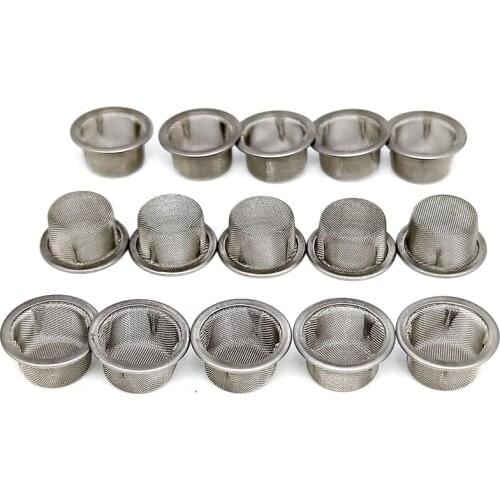 100 Pcs 0.5" Stainless Steel Smoking Screens Cigarette Accessories Metal Bowl Quartz Crystal Tobacco Filters For Smoking Pipes