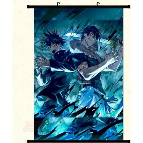 Jujutsu Kaisen Yuji Itadori Kugisaki Nobara Anime Painting Fabric Wall Scroll poster cosplay Home Decor Gifts
