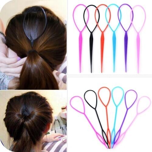 Ponytail Creator Braider Maker Styling Tool Plastic Loop Styling Tools Hail Clip Styling Tool Loop Tools Fashion