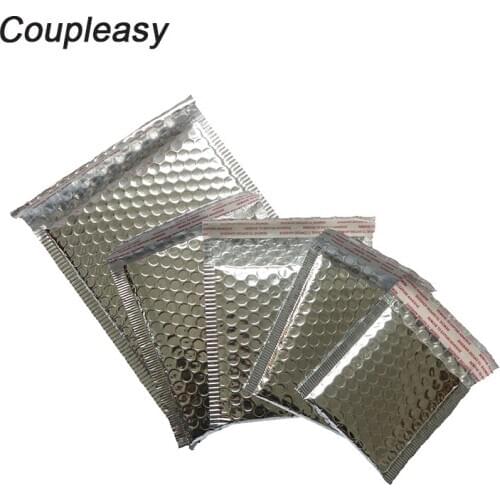 50Pcs/Lot Silver Aluminum Film Shipping Envelopes with Bubble Waterproof Bubble Mailers Shockproof Padded Envelopes 9 Sizes
