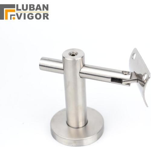 Solid304 Stainless steel handrail Bracket/Stent/support,Rotatable curved panels,wall support,Round handrail,Stairs accessories