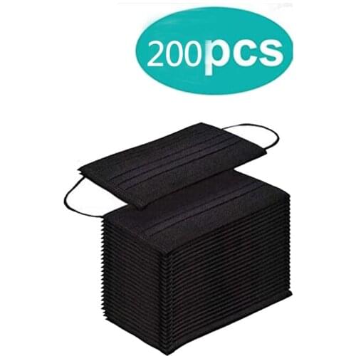 Disposable Black Mask For Face Adult Facemask Mouth Muffle Face Cover Mascarilla Facial Skincare Face Mouth Mask Mascarillas