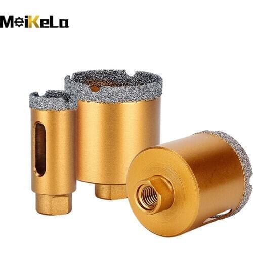 MeiKeLa 1PCS triangle shank 14mm-65mm marble tile hole opener dry drill granite glass drill bit shank diameter 10mm