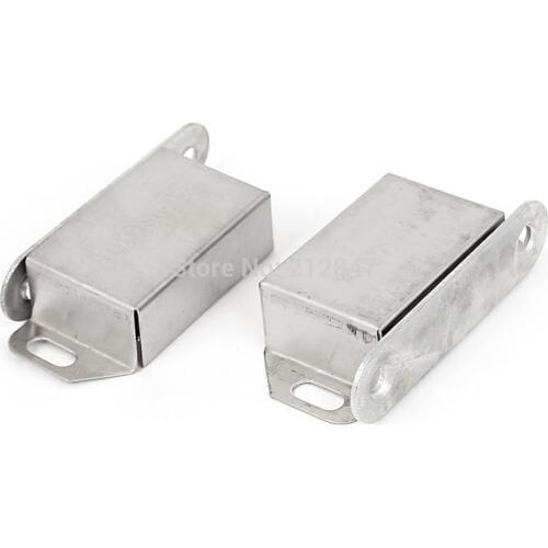 2 Pcs Metal Hardware Cupboard Cabinet Wardrobe Magnetic Catch Door Latch