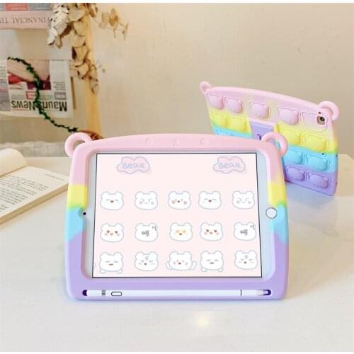 Cute Cartoon Kids Cover for IPad 9.7 2017 2018 Mini Case for IPad 10.2 Pro 9.7 Tablet Soft Silicon Stand Funda Case for Air1 2 3