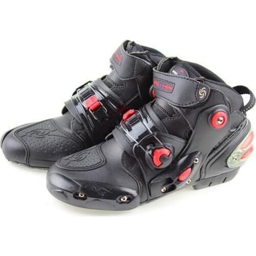 Motorcycle Microfiber Leather Boots riding shoes Men Motocross Moto Racing Shoes Motorbike protective gear biker Boots motorbots