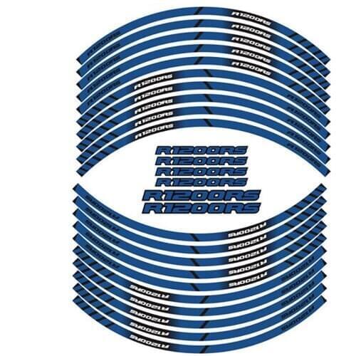 For BMW R1200RS R1200 RS r1200rs Motorcycle Wheel LOGO Stickers Rim Film Border Decorative Reflective Decals Stickers Kit