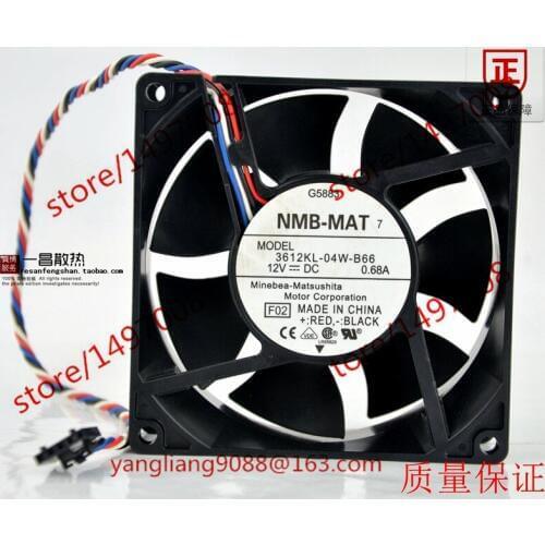 NMB-MAT 3612KL-04W-B66 F02 DC 12V 0.68A 90X90X32mm Server Cooling Fan