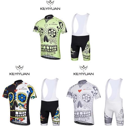 KEYIYUAN 2018 new autumn and winter cycling jersey suit men shorts short-sleeved mountain outdoor equipment Leisure