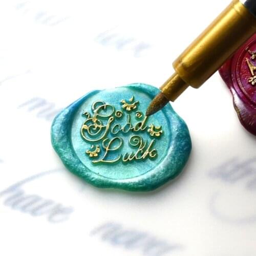 Fire lacquer seal coloring pen gold silver paint pen signature pen water-based marker pen signature pen ceramic coloring