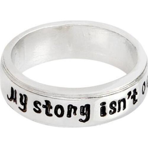 Punk Carving Letter" My story isn't over yet" Men Rings Party Jewelry Semicolon Inspirational Suicide Awareness Jewelry Gifts