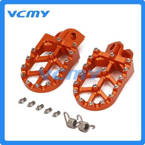 For KTM SX SXF EXC EXCF XC XCF XCW XCFW 65 85 125 150 200 250 300 350 Foot Pegs FootRest Footpegs Rests Pedals