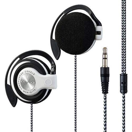 3.5mm Wired Game Headset On-Ear Sports Headphones Ear-hook Music Earphones for Smartphones Tablet Laptop Desktop PC