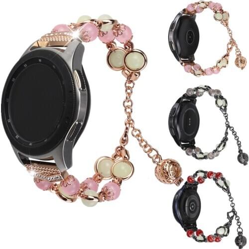 Women Jewelry Glowing Strap for Samsung Galaxy Watch 3 41mm/45mm/42mm/46mm Bracelet 20MM/22MM Watchband for Garmin Vivoactive 3