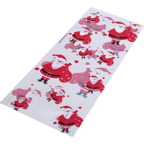 Christmas Transparent Bag Candy Bag 50Pcs Thick Plastic Bag Gift Baking Packaging A Variety Of Patterns Christmas Gift Bags