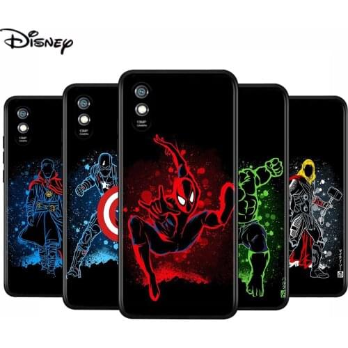 Silicone Cover Marvel Art Superhero For Xiaomi Redmi 9 9T 9C 8 7 6 Pro 9AT 9A 8A 7A 6A S2 5 5A 4X GO Phone Case
