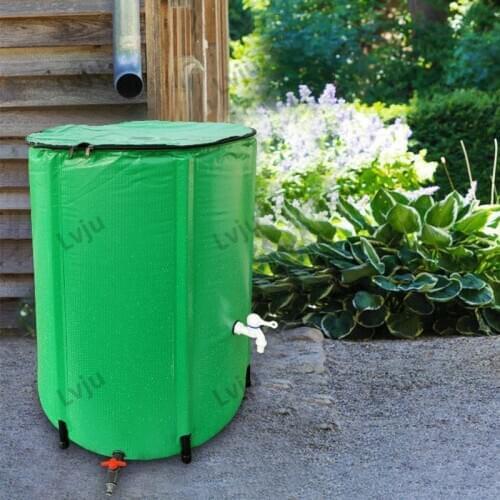 Lvju Rainwater Collector Storage Tank Collapsible Garden Harvesting Rain Water Collector Barrel