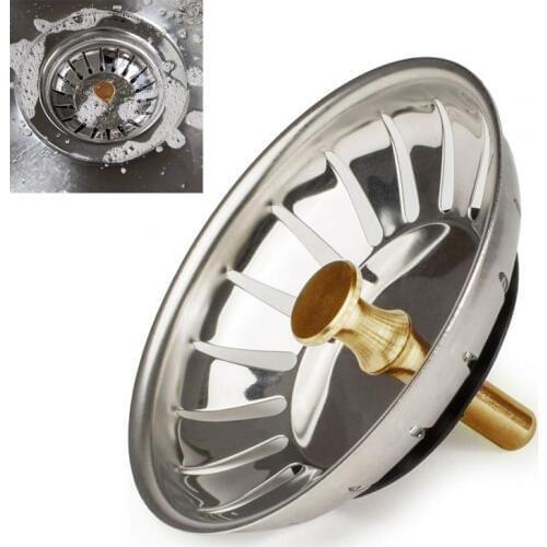 1pc Stainless Steel Kitchen Sink Strainer Stopper Waste Plug Sink Filter Bathroom Basin Sink Drain Kitchen Accessories