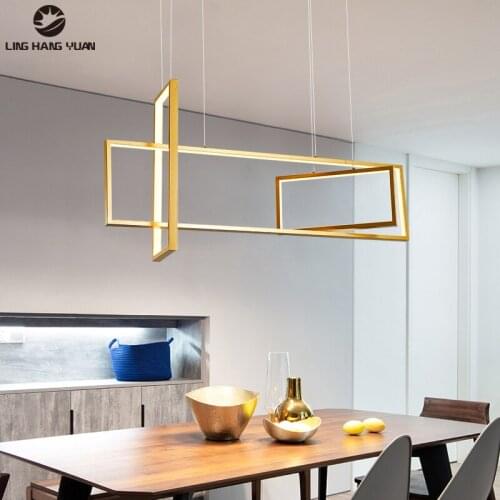110V 220V Modern Home Pendant Light Gold&Black Aluminum Alloy Chandelier Pendant Lamp for Dining room Living room Kitchen Lights
