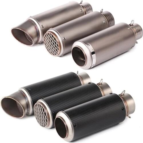 For fz6 muffler universal motorcycle Motobike exhaust tube 38-51mm for mt09 drag star zuma125 mt07 mt 09 sp Z750 accessories