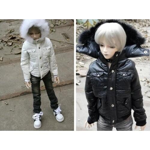 [wamami] Quilted Jacket/Coat/Outfit 1/4 MSD 1/3 SD DZ AOD SD17 DZ70 70CM Doll BJD Dollfie Black/White