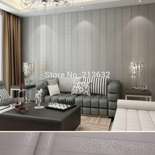 ZXqz 213 Wave Lines Stripes modern wallpaper grey non-woven wallcovering classic glitter wall paper background wall wallpaper