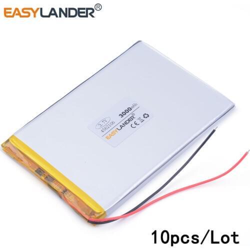 10pcs /Lot 3.7V 4562106 3000mah lithium Li ion polymer rechargeable battery For power bank PAD PSP andorid phone PDA Tools