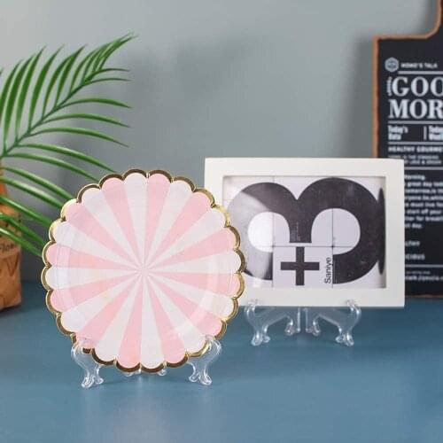 10Pcs Plastic Small Adjustable Display Stand Easel 4 Inch 10cm Showing Rack for Plate Bowl Artwork Book Picture Frame Holder