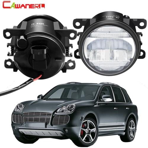 2in1 LED Fog Light + DRL For Porsche Cayenne 955 2002-2015 Car Front Bumper Fog Light Assembly Daytime Running Lamp H11 12V
