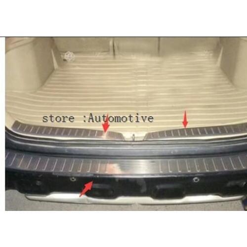 3 pcs FOR Honda CRV CR-V 2007 2008 2009 Top Quality Stainless Steel Rear Trunk Trim Inner upper Rear Bumper plate Fit For