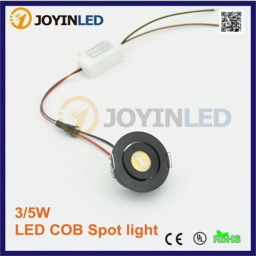 3W AC85-260V living micro small ceiling white miniature spot mini COB LED downlight 3W down light