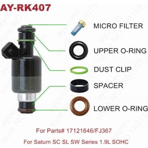 40sets Fuel Injector Repair Kits For Deawoo cielo G- M corsa 1.5L nozzle OEM 17121646 17103146 /FJ367(AY-RK407)