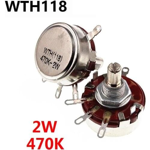 5Pcs WTH118 2W 470k Single Turn Carbon Film Potentiometer