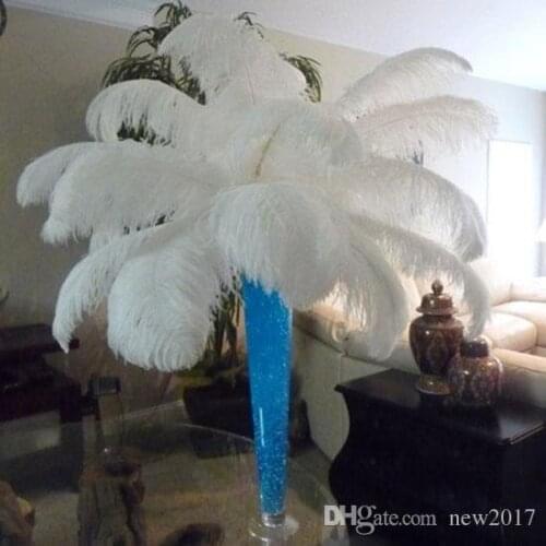 50pcs/lot 6-26 inch Ostrich Feather White Plume Wedding Party table Centerpiece Desktop Decoration Christmas Decoration