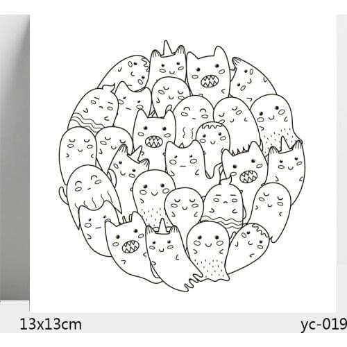 AZSG Ghost lovely Clear Stamps/Seals For DIY Scrapbooking/Card Making/Album Decorative Silicone Stamp Crafts