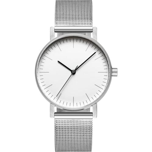 Addies Quartz Watch Swiss Ronda 763 Movement Simple Fashion Watch 36mm Silver Metal Strap 50m Waterproof Mens watch watches