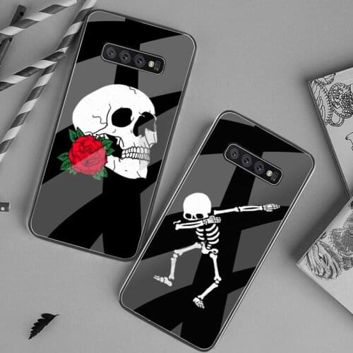 Grim Reaper horror Skull Printing Coque Shell Phone Case Tempered Glass For Samsung S20 Plus S7 S8 S9 S10 Plus Note 8 9 10 Plus