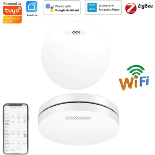Tuya Smoke Alarm WIFI APP Control Independent Smoke Detector Sensor High Sensitive Smoke Alarm Intelligent Detection