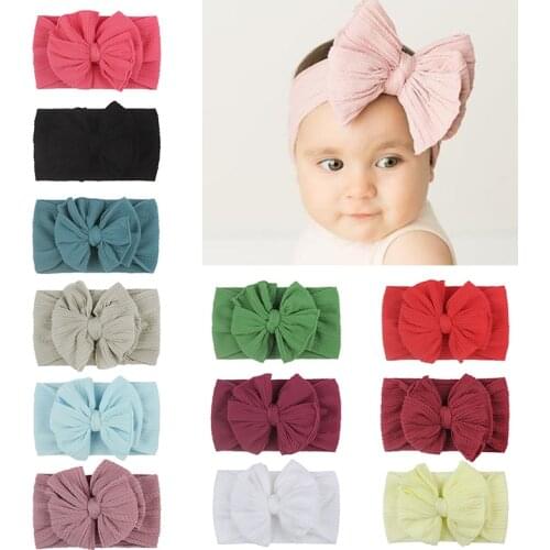 Bowknot Baby Headband Elastic Turban Hairband Bows Kids Baby Girl Headbands Hair Bands For Baby Girls Haarband Hair Accessories
