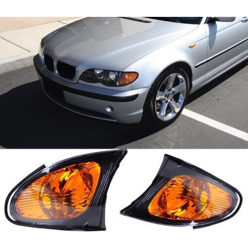 For BMW 02-05 E46 3-SERIES Facelift 4 Door Sedan Corner Turn Signal Lights Yellow Lens