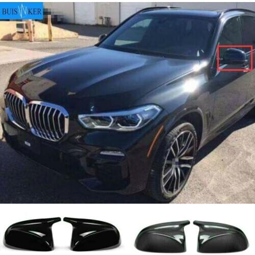 M look Carbon Fiber Mirror Cover for BMW X3 G01 X4 G02 X5 G05 Side Door Rearview Cover Caps 2018 2019 2020